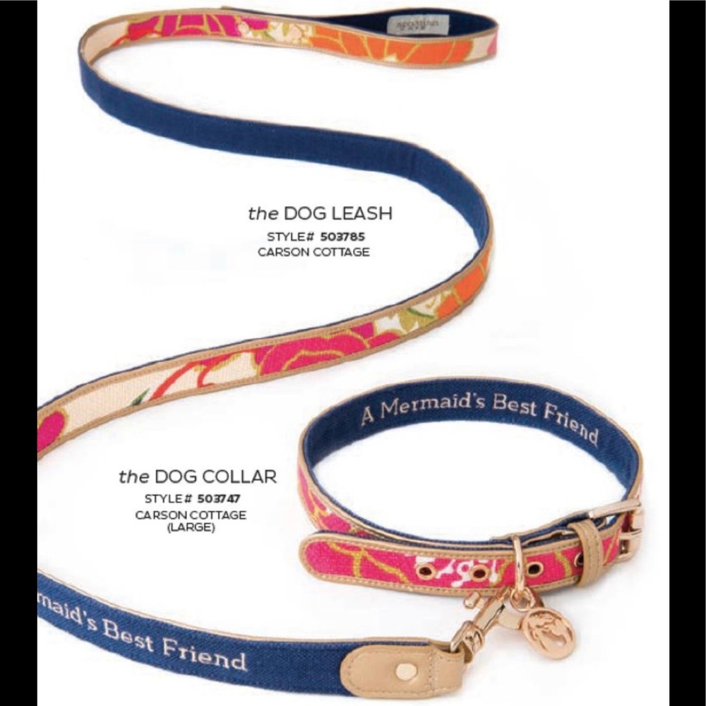 Spartina 449 dog collar/leash set